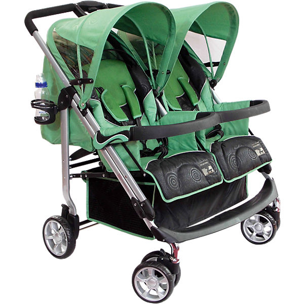Zwillingsbuggy ALU Twice, green, 2016