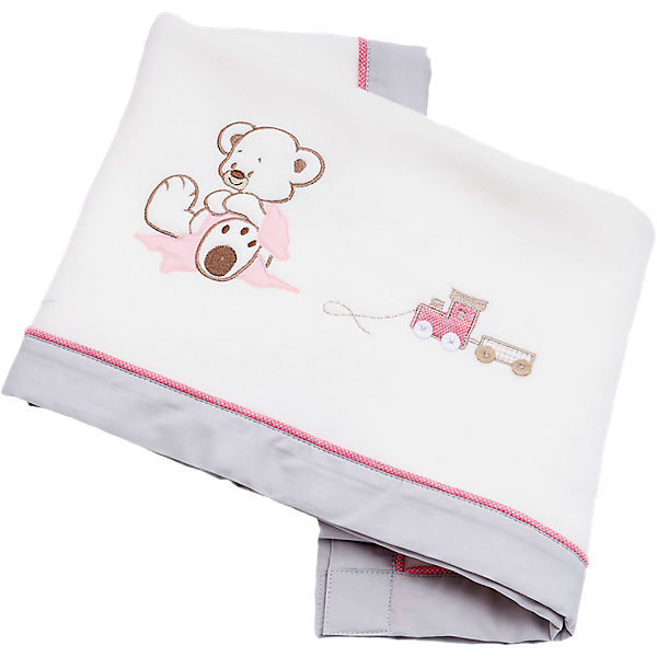 Fleece- Babydecke Oskar, rosa, 75 x 100 cm