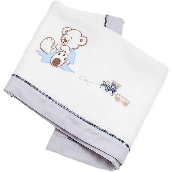 Fleece- Babydecke Oskar, blau, 75 x 100 cm