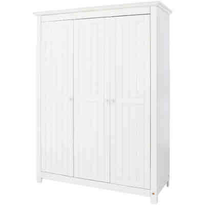 Kleiderschrank NINA 3-trg., Fichte weiß lasiert, 142 x 189 cm