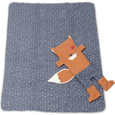 Babydecke Juwel Fuchs, Decke in Puppe, 70 x 90 cm