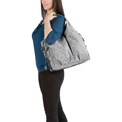 Wickeltasche Greenlabel, Neckline Bag, Allover Fleur Black mélange 2
