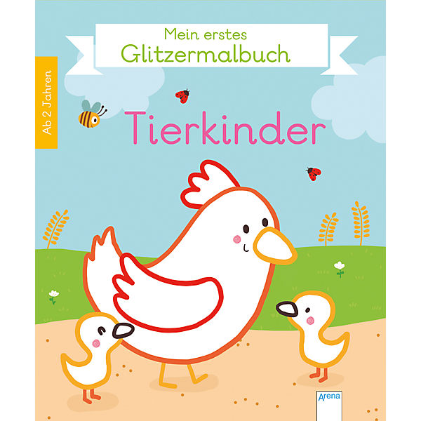 Mein erstes Glitzermalbuch: Tierkinder