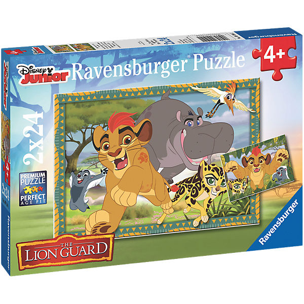 Puzzle Garde der Löwen: Abenteuer in der Savanne 2 x 24 Teile