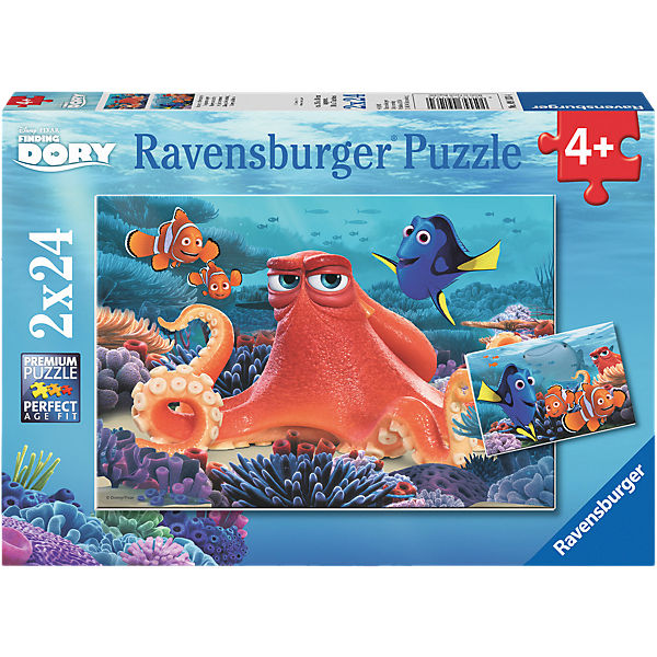 Puzzleset 2 x 24 Teile Disney Findet Dorie: Immer schwimmen