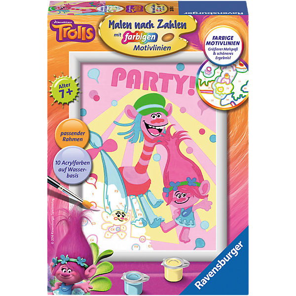 Malen nach Zahlen Trolls: Poppy,Cooper & Smidge