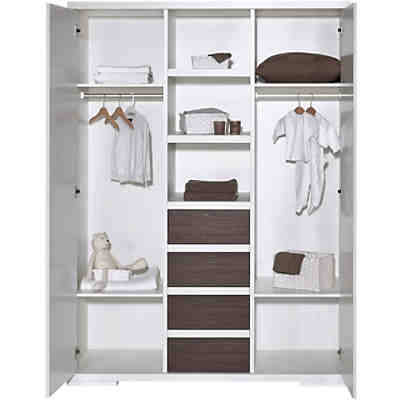 Kleiderschrank Maxx Fleetwood, 2-trg. mit Mittelregal, Dekor/MDF weiß, Holzdekor Fleetwood 2