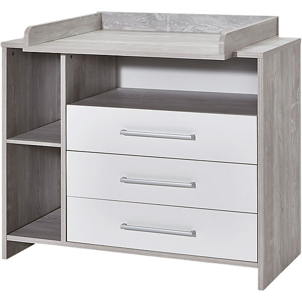 Wickelkommode Eco Cascina, Dekor weiß/Holzdekor Cascina
