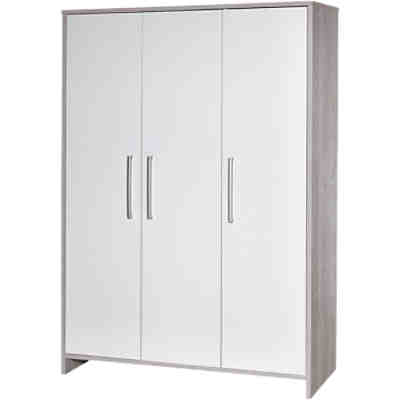 Kleiderschrank Eco Cascina, 3-trg., Dekor weiß/Holzdekor Cascina