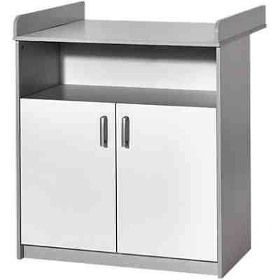 Wickelkommode Classic Grey, Dekor grau/weiß