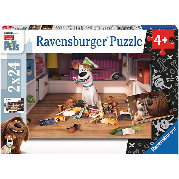 Puzzleset 2 x 24 Teile Pets - Sturmfrei