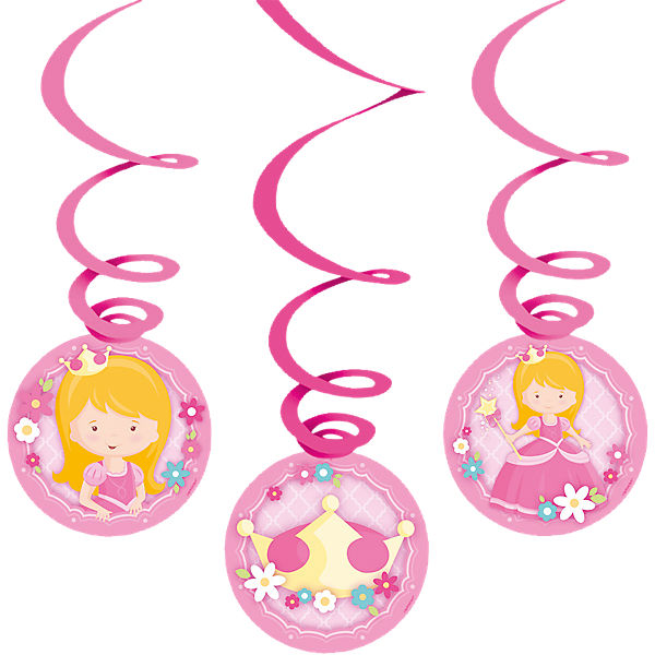 Spiralen Deko My Princess, 6 Stück