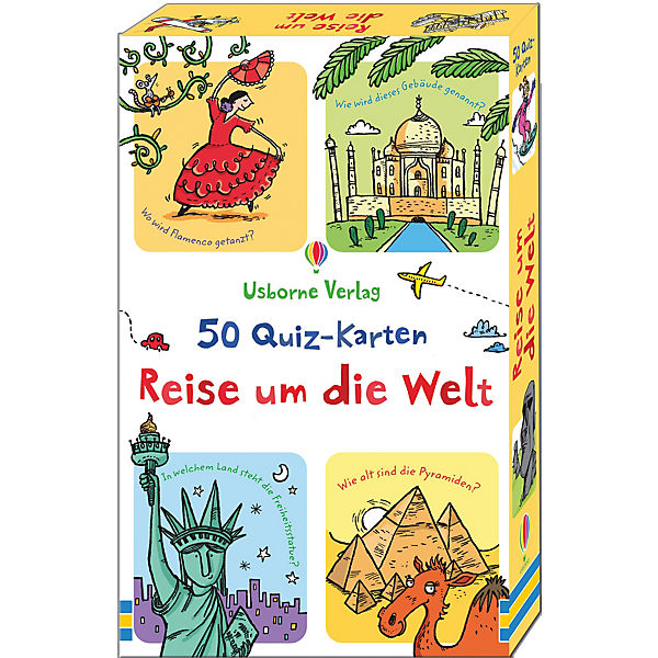 50 Quiz-Karten: Reise um die Welt