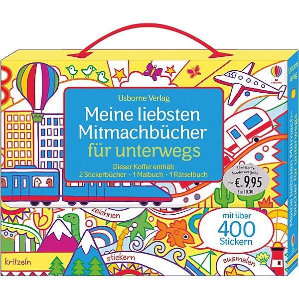 Meine liebsten Mitmachbücher für unterwegs, 4 Bücher im Koffer