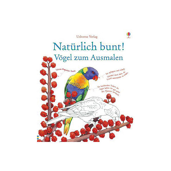 Natürlich bunt! Vögel zum Ausmalen