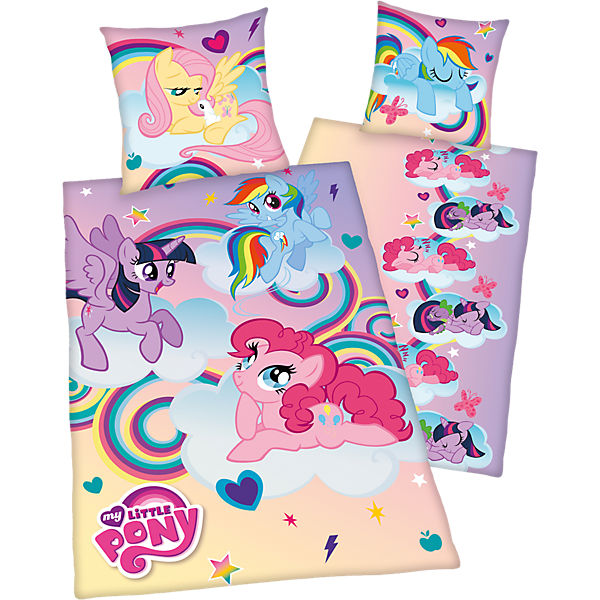 Wende- Kinderbettwäsche My Little Pony, Renforcé, 135 x 200 cm
