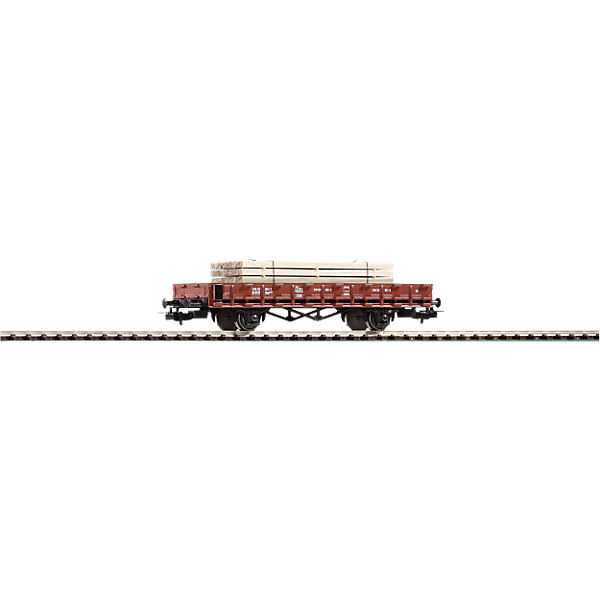PIKO Spur Niederbordwagen DR IV beladen mit Balkenstapel