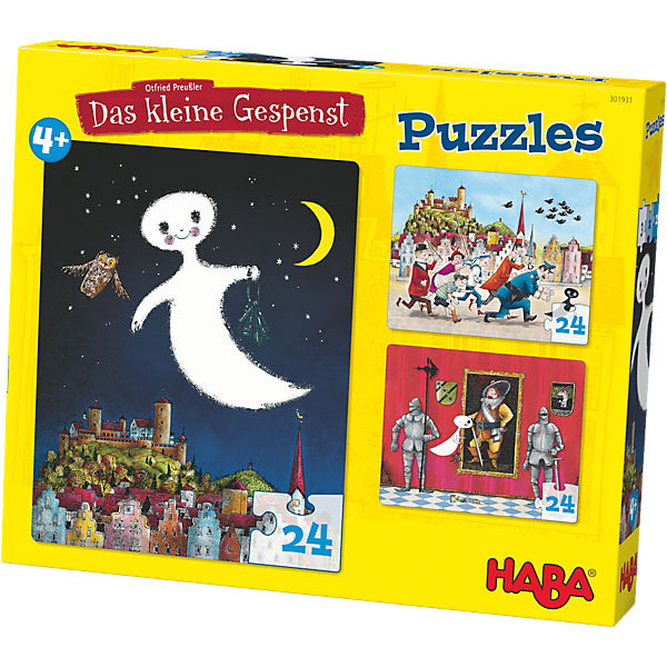 Puzzle-Set 3 x 24 Teile - Das kleine Gespenst