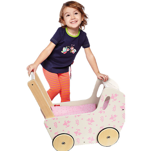 Holz-Puppenwagen weiß