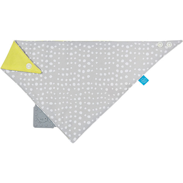 Dreieckstuch mit Beißhilfe, Raindrops grey