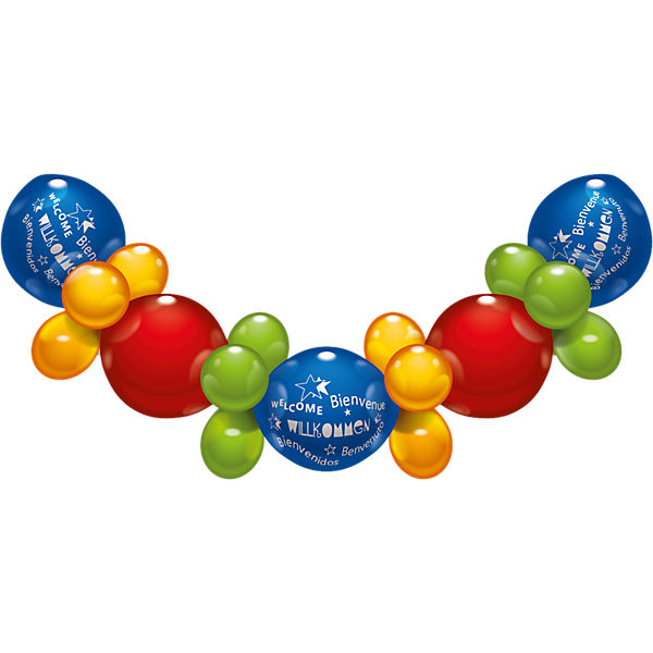 Ballon-Set Willkommen, 32 Stück