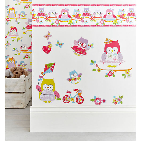 Wandsticker Eulen, 25 x 70 cm