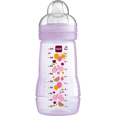 Weithals Flasche Easy Active Baby Bottle, PP, 270 ml, Silikonsauger, Mädchen