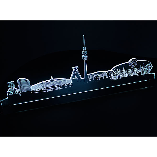 LED-Stadtlicht BVB Dortmund Skyline, weiß, 50 cm