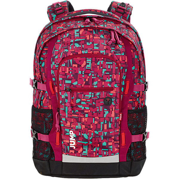 Schulrucksack Jump Geometric Red