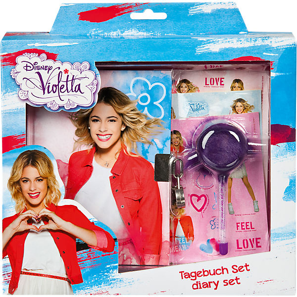 Tagebuch Set mit Stift Violetta