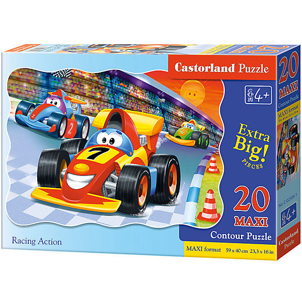 Puzzle Rennwagen in Action 20 Teile