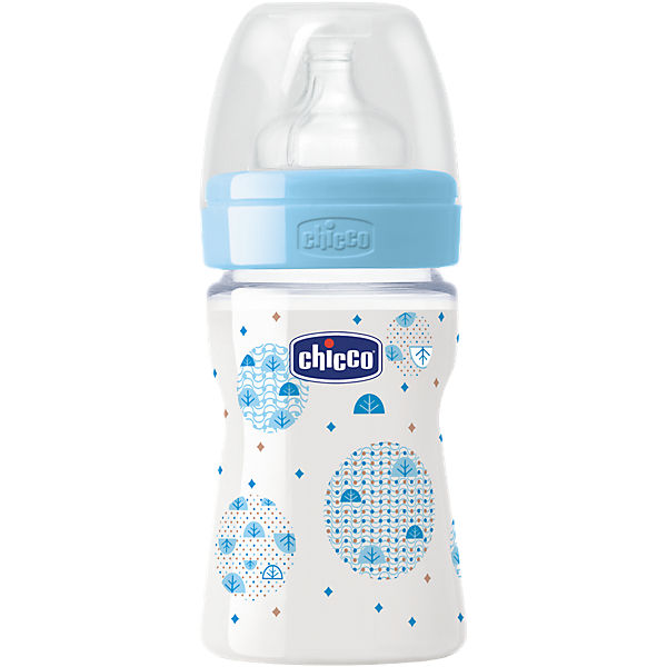 Weithals Flasche Well-Being, PP, 150 ml, Silikonsauger, Gr. 1, boy