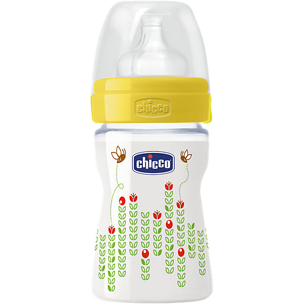 Weithals Flasche Well-Being, PP, 150 ml, Silikonsauger, Gr. 1, neutral
