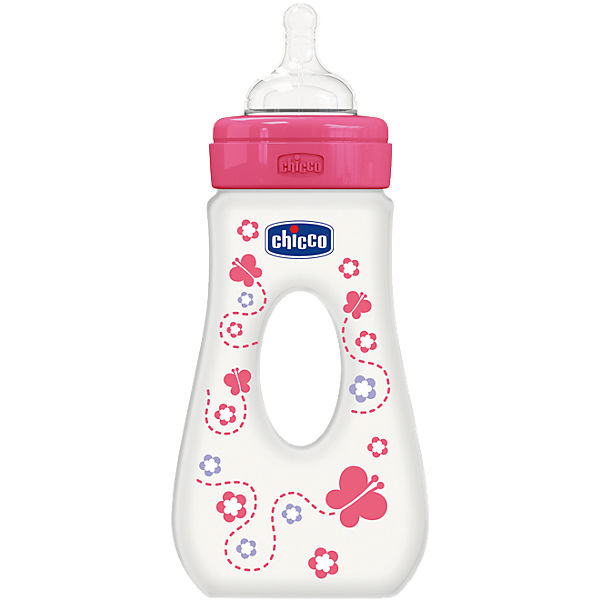Greifflasche Well-Being, PP, 240 ml, Silikonsauger, Gr. 3, girl