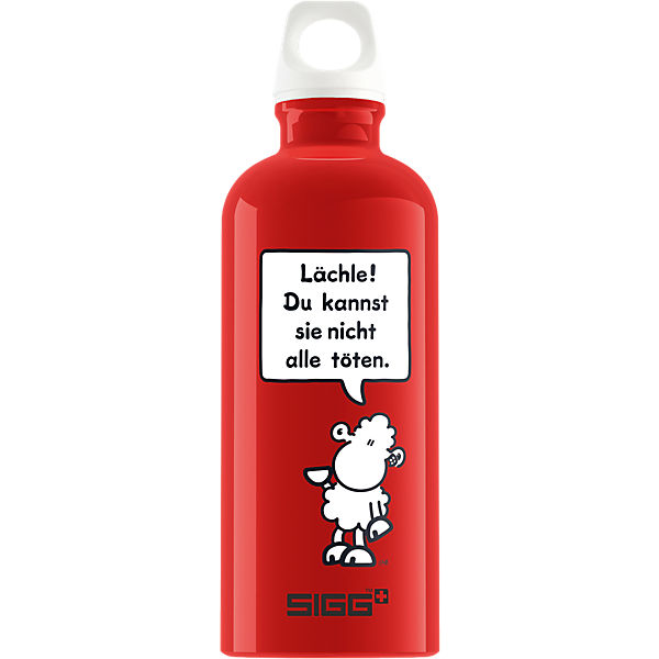 Alu-Trinkflasche Sheepworld Lächle!, 600 ml