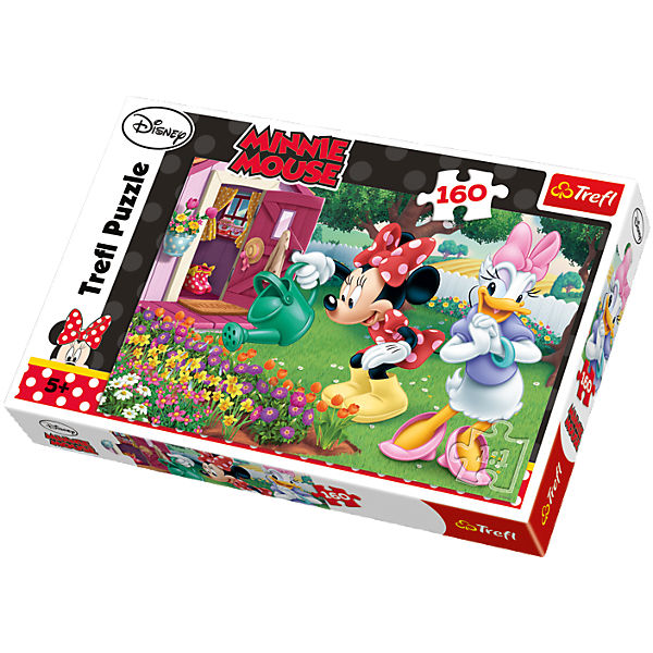 Puzzle 160 Teile - Minnie und Daisy beim Blumengießen
