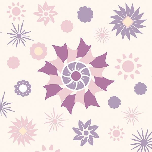 Wandbild Vögel & Blümchen Blume, 20 x 20 cm