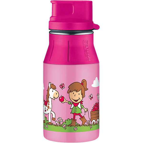 Trinkflasche elementBottle Farm, rosa, 400 ml