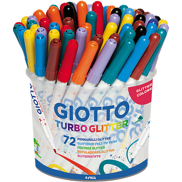 GIOTTO Turbo Glitter Filzstifte, 72 Farben