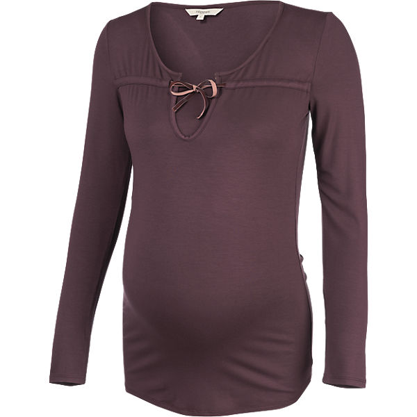 Stilllangarmshirt Anna, aubergine