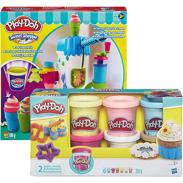 Set Play-Doh Riesen-Softeismaschine PLUS Play-Doh Konfettiknete 6er Pack