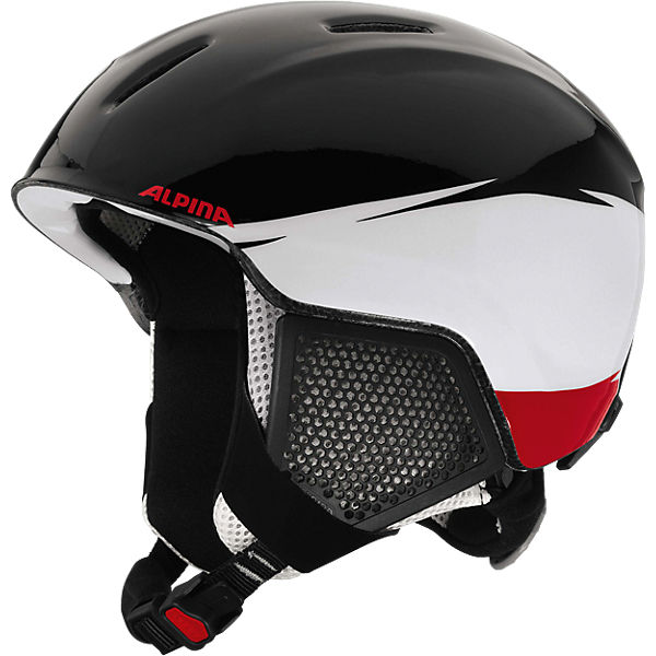 Skihelm Carat lx black-white-red