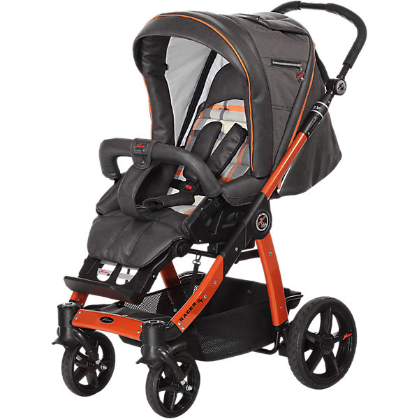 Sportwagen Racer GT, Kunstleder graphit/ mandarin, 2016