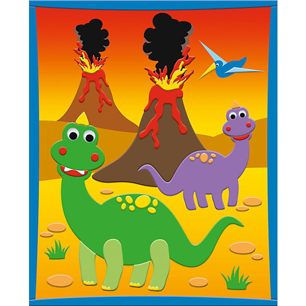 3D Moosgummi-Bild Dinosaurier