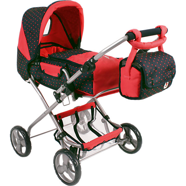 Puppenwagen Kombi Bambina, Dots Koralle