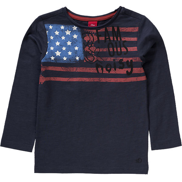Langarmshirt mit USA-Flagge für Jungen REG
