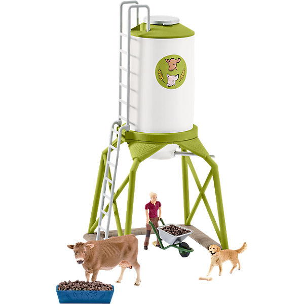 Schleich 41429 Farm World: Futtersilo mit Tieren