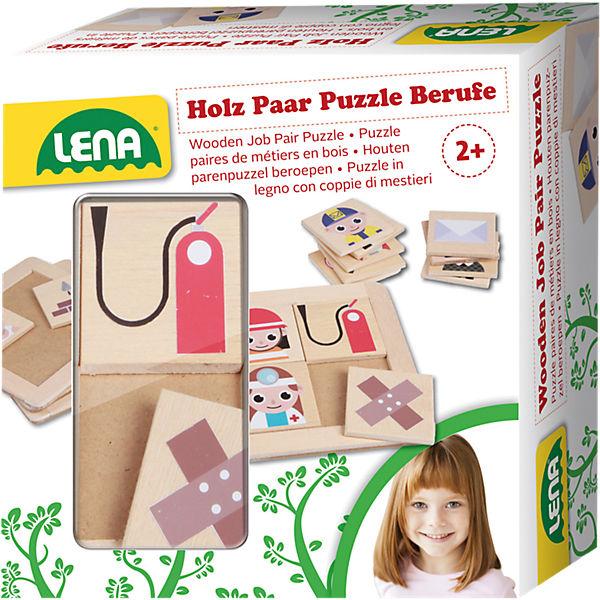 Holz Paar Puzzle Berufe