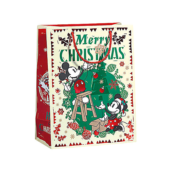 Geschenktaschen Disney Mickeys & Minnies Xmas, 2 Stück, 34 x 27 cm