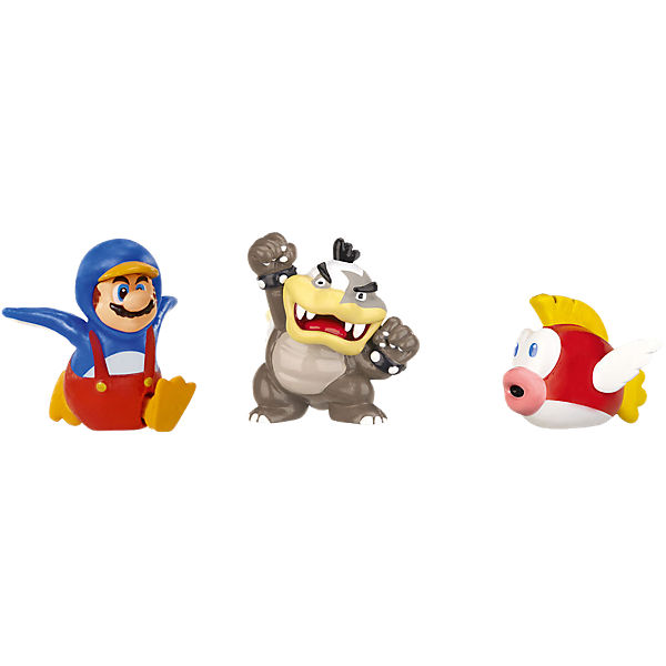 Nintendo Figur Micro 3er Pack - Morton Koopa, Pinguin Mario & Cheep Cheep